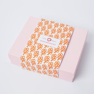 Block Printing Kit Napkins Buti Tangerine