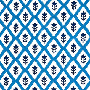 Buti Block printed Fabric Cotton Blue