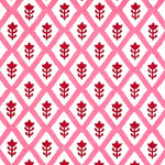 Buti Block printed Fabric Cotton Pink