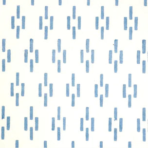 Dash Block printed Fabric Cotton Blue