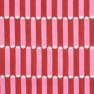Luna Block printed Fabric Linen Pink