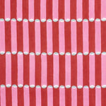 Luna Block printed Fabric Linen Pink Sample