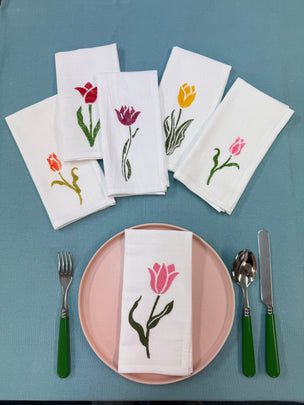 Block Printing Napkin Workshop with Polly Nicholson of Bayntun Flowers, Calne, Wiltshire