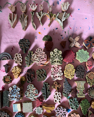 Block Printing Cushion Workshop at Gravetye Manor, West Sussex