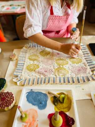 Block Printing Cushion Workshop at Gravetye Manor, West Sussex