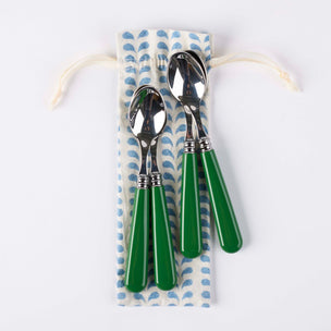 Teaspoons Set of Four Green