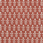 Bagru Block Printed Fabric Linen Cotton Terracotta