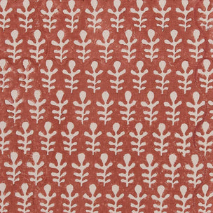 Bagru Block Printed Fabric Linen Cotton Terracotta