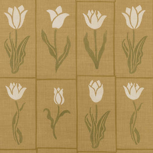 Botanica Cotton Linen Fabric in Gold Olive