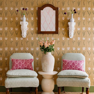 Botanica Wallpaper Gold Olive Sample