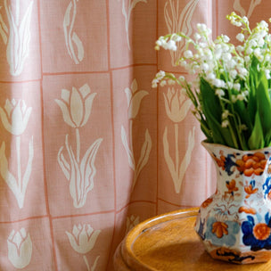 Botanica Cotton Linen Fabric in Rose