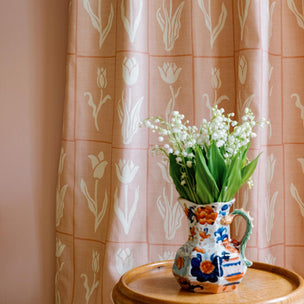 Botanica Cotton Linen Fabric in Rose