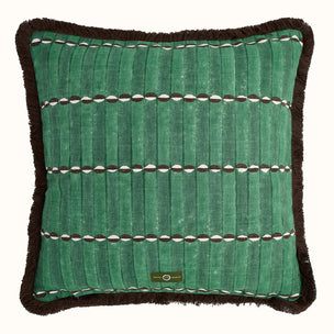 Cushion Fringed Luna Emerald