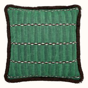 Cushion Fringed Luna Emerald