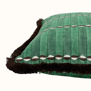 Cushion Fringed Luna Emerald