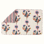 Cushion Quilted Dianthus Rust Rose & Rose Stripe - Limited Edition