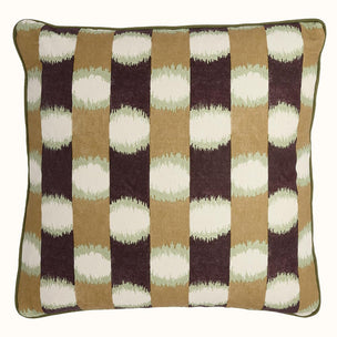 Cushion Piped Ophelia Damson Olive