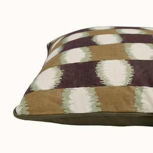 Cushion Piped Ophelia Damson Olive