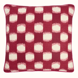 Cushion Piped Ophelia Burgundy Hot Pink