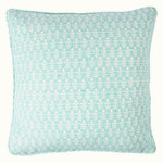 Cushion Self Piped Bagru Turquoise