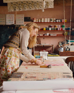 Block Printing Cushion Workshop at Ford Manor, Surrey, 18th June