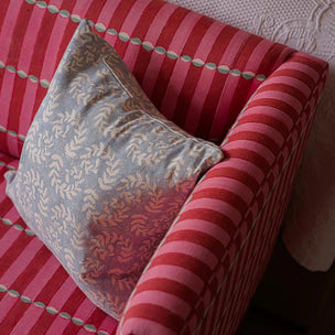 Luna Block printed Fabric Linen Pink