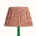 Lampshade Pleated Bagru Terracotta Medium