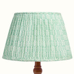 Lampshade Pleated Bagru Turquoise Large