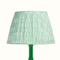 Lampshade Pleated Bagru Turquoise Medium