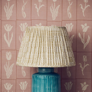 Lampshade Pleated Bagru Clay Medium