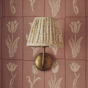 Lampshade Pleated Bagru Clay Small