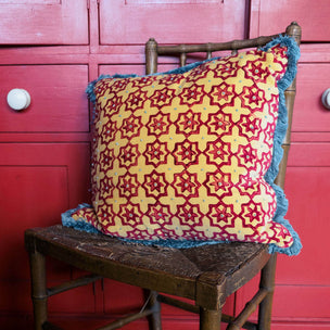 Cushion Fringe Gold Velvet Star - Limited Edition