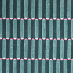 Luna Block printed Fabric Linen Blue/Pink