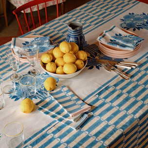 Tablecloth Luna Chintz Blue