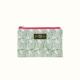 Purse Indian Leaf Blue Green