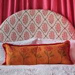 Cushion Fringe Noodle Copper Linen Peony - Limited Edition