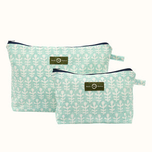 Wash Bag Bagru Turquoise