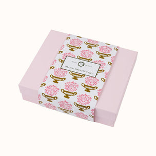 Block Printing Kit Potli Bag Edie Vase Dirty Pink Sap Green