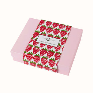 Block Printing Kit Purse Mini Strawberry Red Green