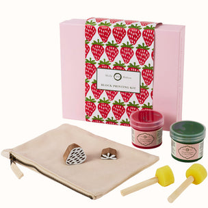 Block Printing Kit Purse Mini Strawberry Red Green