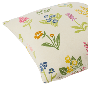 Hand Block Printed Forest Flower Cushion