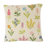 Hand Block Printed Forest Flower Cushion