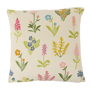 Hand Block Printed Forest Flower Cushion