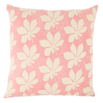 Hand Block Printed Horse Chestnut Cushion Pink