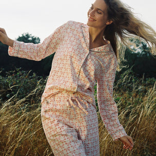 Women's Luxury Cotton Pyjamas Bows Pink