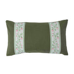 Cushion Olive Green with Strawberry Green/Pink tape