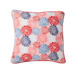 Cushion Piped Dahlia Crimson Indigo