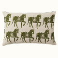 Cushion Horse Olive