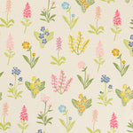 Forest Flowers Hand Block Printed Herringbone Multi