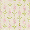 Foxglove Hand Block Printed Herringbone Lilac